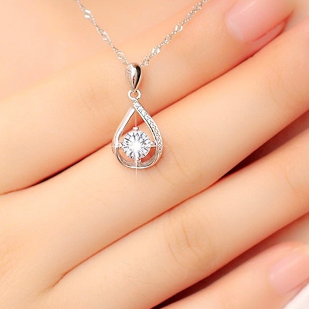 Fashion Jewelry Natural Zircon Silver Necklace